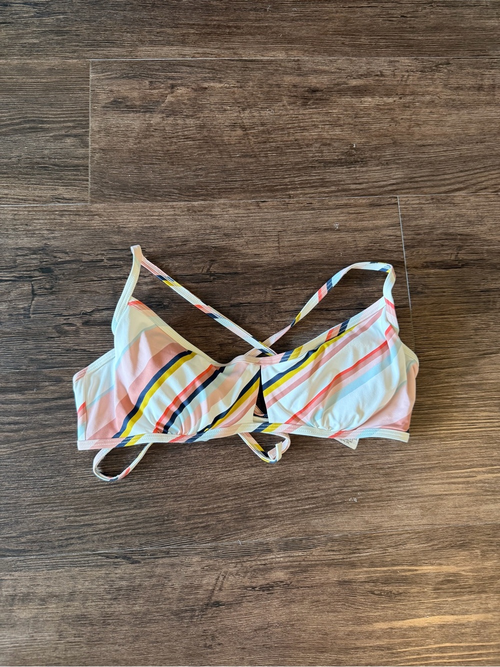 Striped Multicolor Bikini Top